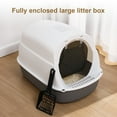 thumbnail image 3 of Cats Litter Pans Plastic Rabbit Litter Box Easy Cleaning With Lid No Residues Easy Cleaning Smooth Surfaces, 3 of 8