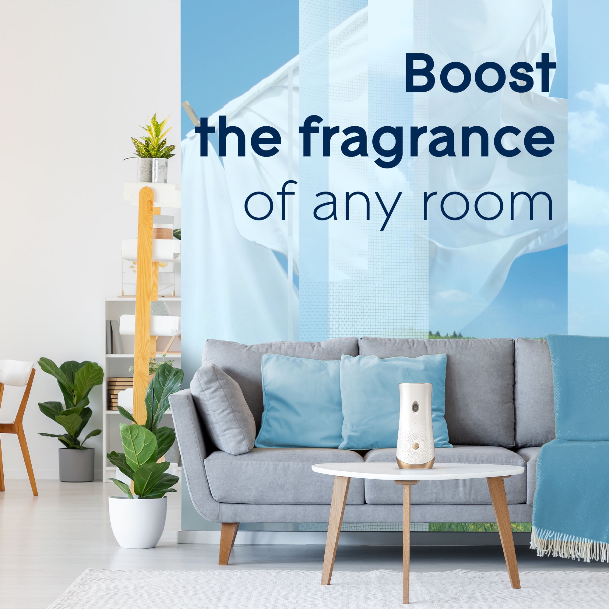 Glade Automatic Spray Air Freshener Starter Kit, 1 Holder and 1 Refill, Clean Linen, Fragrance Infused with Essential Oils, 6.2 oz, 2 Count