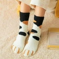 thumbnail image 4 of Cat Claws Ladies Winter Warm Soft Fluffy Bed Sock Lounge Slipper Floor Sock, 4 of 5