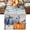 Blue Brown, variant on Orange Blue Pumpkin Fall Table Runner 36 Inches Long, Rustic Maple Leaf Thanksgiving Table Runners Dresser Scarf, Kitchen Dining Tables Decoration for Holiday Party Wedding Home Decor, 13"x36"