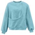 thumbnail image 5 of TAmten Cat Pouch Hoodies for Women Kangaroo Pocket Dog Pouch Sweatshirts Pet Carrier Pullover Animal Holder Cute Tops(Sky Blue,M), 5 of 5