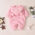 thumbnail image 4 of Aunavey Baby Newborn Hooded Knitted Winter Jumpsuit Toddler Boy Girl Overalls One-Piece Bodysuit, 4 of 8