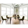 thumbnail image 2 of Homy Casa Modern Rectangular 5-Piece Dining Set for Dining Room, Faux Wood Table with 4 Upholstered Chairs, 2 of 11