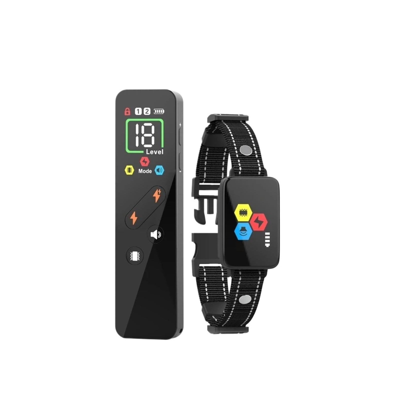 Automatic Anti Bark Dog Training Collar 2 in 1 Device with 800m Remote for All Breeds