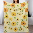 thumbnail image 4 of Floral Colorful Flower Print Blanket Warm Throw Blanket Soft Flannel Lightweight Throw Blankets Couch Bed Travel Bedding Room Decor for Kids Teens Adults, 4 of 7