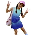 thumbnail image 5 of Summer Outfits for Children Girls 10-12 Cute Two Piece Outfits Activewear Athletic Tank Top and Y2K Skirts Clothing Sets Dark Blue 2-3 Years, 5 of 6