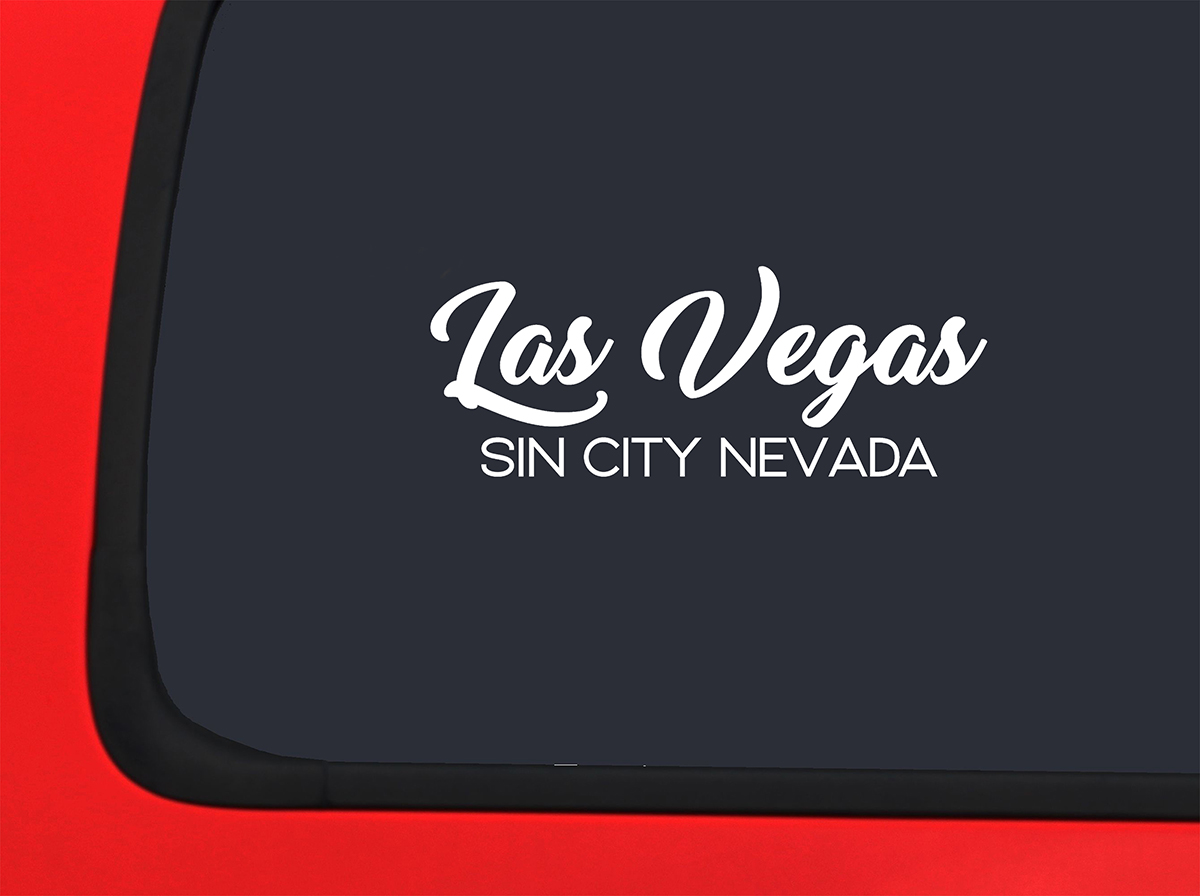 Car Sticker Las Vegas Sin City Nevada Vacation Game Fun Car Window