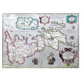 thumbnail image 2 of Ortelius 32x24 Gold Ornate Wood Framed with Double Matting Museum Art Print Titled - Ancient Britain United Kingdom - Ortelius 1595, 2 of 4