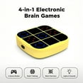 thumbnail image 3 of Electronic Tic Tac Toe Game, Upgraded 4-in-1 Handheld Digital Puzzle Console, Portable Travel Brain Toy, Gift for Kids 4+ Home, School, Yellow, 3 of 12