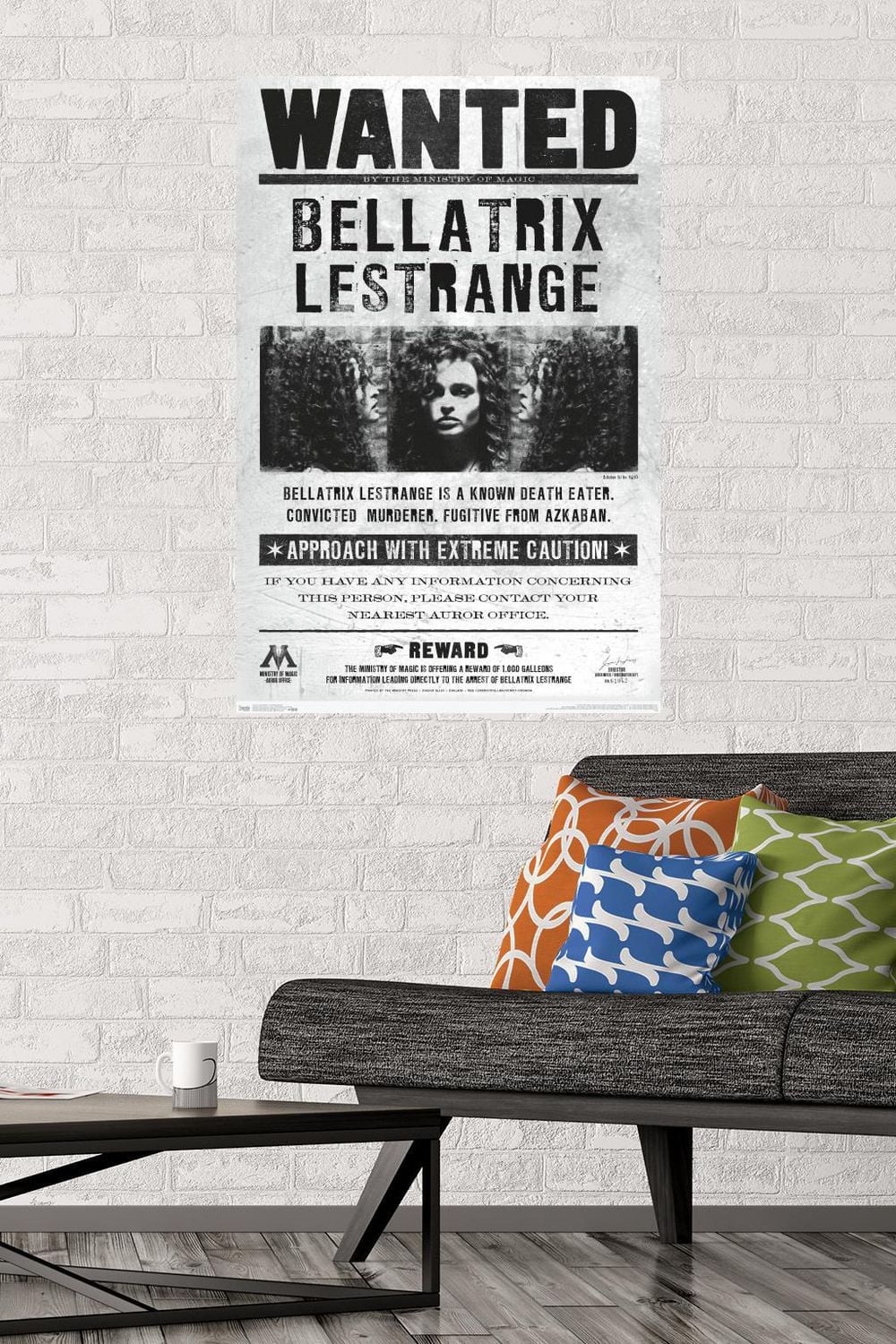 The Wizarding World: Harry Potter - Bellatrix Wanted Poster Wall Poster, 14.725" x 22.375"