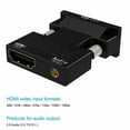 thumbnail image 4 of VGA to HDMI Adapter Converter with Audio,(PC VGA Source Output to TV/Monitor with HDMI Connector),Zmart Active Male VGA in Female HDMI 1080p Video Dongle adaptador for Computer,Laptop,Projector-Black, 4 of 7
