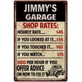 thumbnail image 1 of JIMMY'S Garage Shop Rates Sign Man Cave Decor 12 x 18 Matte Finish Metal 112180010102, 1 of 1