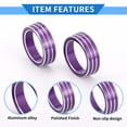thumbnail image 4 of Unique Bargains AC  Engine Start Speaker Knob Cover Interior Trim for Honda Civic 16-21 Aluminum Alloy Rose Purple 5 Pcs, 4 of 7