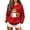 Red, variant on Sweatshirts for Women Halloween Long Sleeve Crew Neck Printed Top