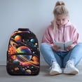 thumbnail image 2 of Uorisanigo 17 Inch Kids Backpack for Boys Girls 5-12, Breathable Galaxy Planet Print School Bag with Adjustable Padded Straps for Elementary Kindergarten Travel, 2 of 7
