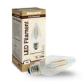 thumbnail image 6 of Bulbrite 862789 4W Dimmable F15 Shape 2700K Filament Medium E26 Base Fiesta Clear Iridescent LED Bulb - Pack of 4, 6 of 6