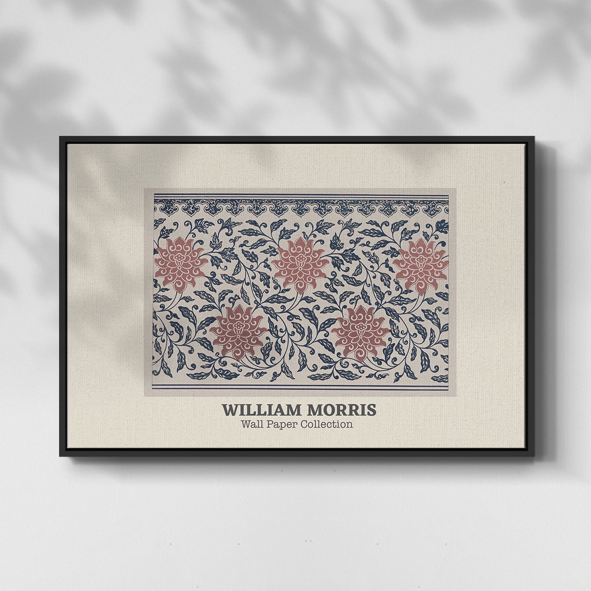 Vintage Abstract Print-XLIV Framed in Black Wood Gallery Wrapped Canvas 27 in. x 41 in.