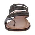 thumbnail image 3 of GC Shoes Womens Harmonie Rhinestone Toe Loop Slide Sandals, 3 of 3
