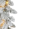 thumbnail image 3 of Holiday Time Guirlande floquée pré-éclairée de 2,74 m, Blanc, DEL, 3 of 4