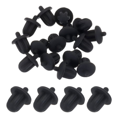 15pcs 6.35mm Audio Jack Port Duct Cover PC DVD Microphone Plugs Caps Silicone Protectors Black