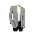 thumbnail image 5 of Men Sport Coat by Berlusconi Turkey Soft European Plaid #AT77 02 Gray Linen, 5 of 9