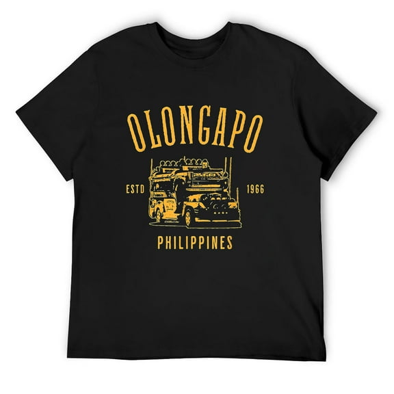 Mens Olongapo Philippines Estd 1966 Vintage Style Design T-Shirt Black Small