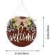 thumbnail image 2 of Bienvenido Señal de puerta delantera Anillo de corona de primavera Decoraciones colgantes de bienvenida Borde delantero Al aire libre Granja Porche Decoraciones navideñas para fiesta de inauguración d Afortunado Sencillez, 2 of 4