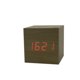 thumbnail image 1 of Square Cube USB Alarma de madera Reloj de escritorio digital Control de sonido Tiempo de temperatura Pantalla LED más brillante Yuarrent DZ4615-03, 1 of 2