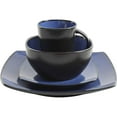 thumbnail image 3 of Gibson Elite Soho Lounge 16 Piece Square Stoneware Dinnerware Set, Blue, 3 of 6