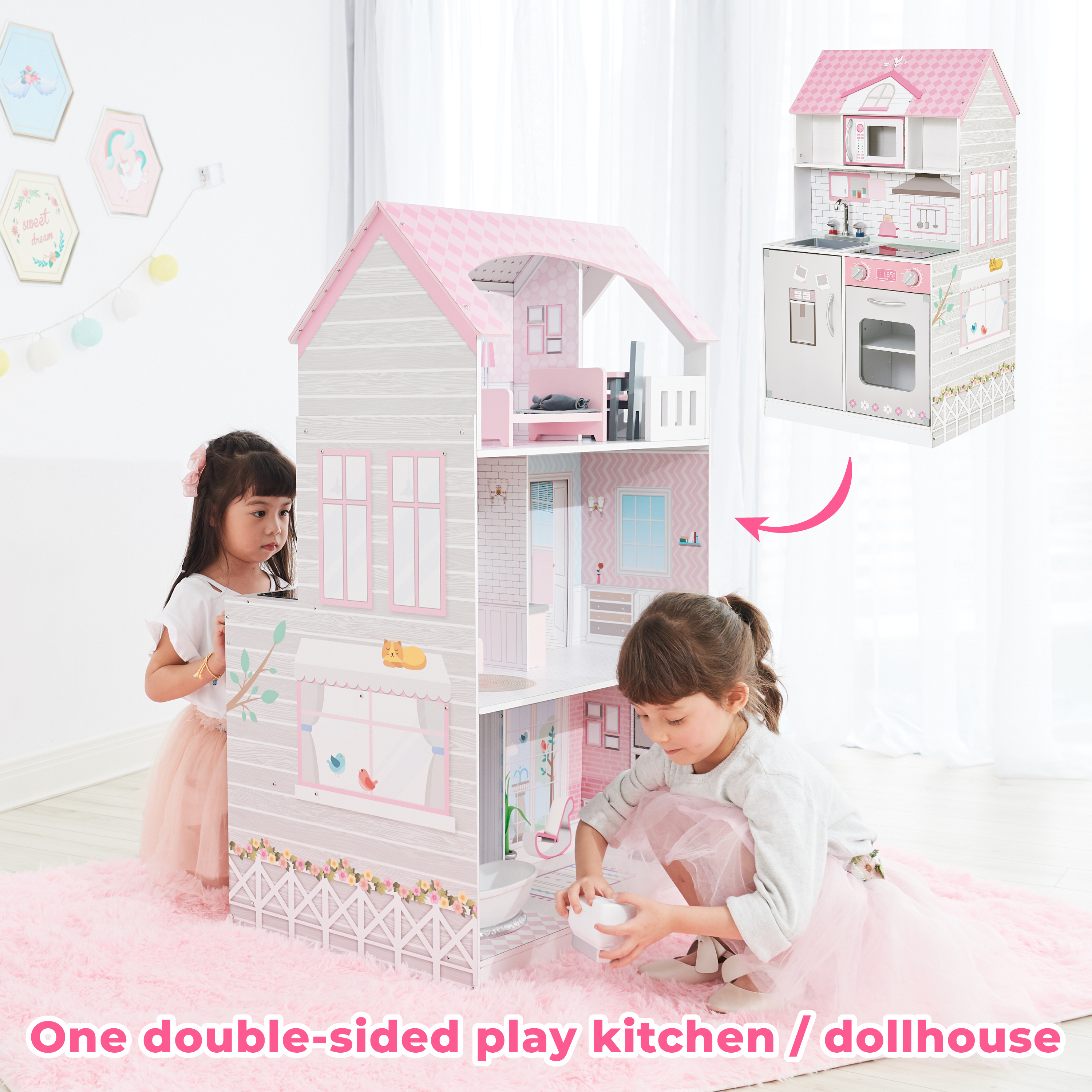 Teamson Kids Wonderland Ariel 2-in-1 Dollhouse/Play Kitchen Set - image 5 of 8