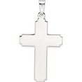 thumbnail image 4 of Sterling Silver Polished With Edge Lines Large Latin Cross Pendant (56.7 X 30.07) Made In India qc11115, 4 of 5