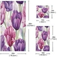 thumbnail image 3 of Coolnut Purple Tulip Bathroom Towel Set of 3 with Hand Towel, Wash Cloths & Bath Towel, Extra Aborbent Soft Towels Set Decor for Bathing Home Shower Wash cloth, 3 of 7
