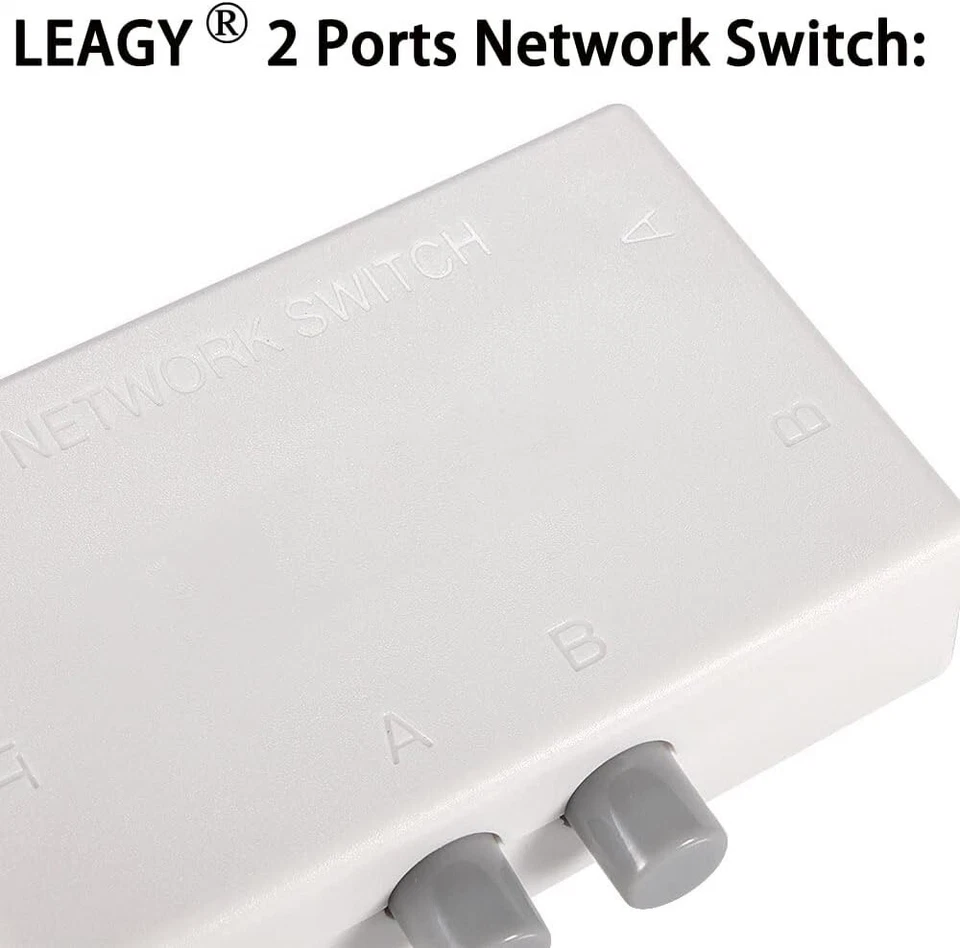 PRIME - Mini Network Switch Hub 2 Ports, Touch Control Design – Ideal For Home Office