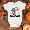 thumbnail image 2 of Generic Baby Romper Pure Cotton Short Sleeved Sweatshirt Spring Summer Breathable Comfortable Clothes for Holiday Party Halloween Christmas（18-24 Months Blue）, 2 of 7