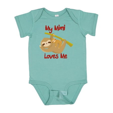 

Inktastic My Mimi Loves Me Sloth Gift Baby Boy or Baby Girl Bodysuit