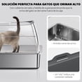 thumbnail image 4 of Caja de Arena para Gatos,Arenero para Gato Inoxidable con Tapa,Arenero Grande para Gato con Cuchara y Filtro, 4 of 9
