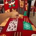 thumbnail image 5 of DYstyle Christmas Santa Print Party Decor Dining Room Seat Cover Spandex Stretch Banquet Chair Cover, 5 of 5