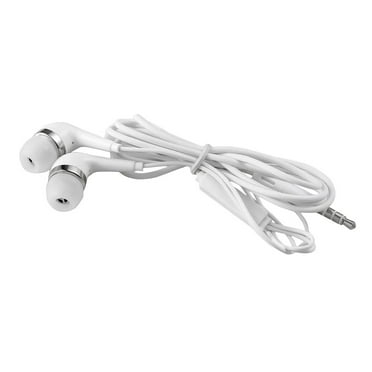 Corded Earbuds/Headset/Phone Calls/Headphones Bass Treble Microphone Wired White