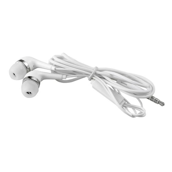 Corded Earbuds/Headset/Phone Calls/Headphones Bass Treble Microphone Wired White