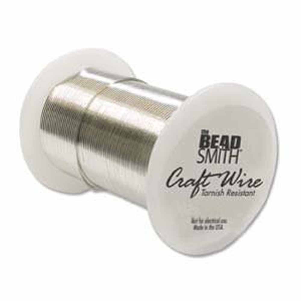 Beadsmith 22 Gauge Tarnish Resistant Copper Wire Silver 20 Yard/18.2m 