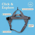 thumbnail image 5 of Vibrant Life Easy-On Dog Harness, Gray, Polyester, Extra Large, 5 of 7