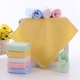 thumbnail image 4 of Nvzi toallas de mano de fibra de bambú cuadradas pequeñas de algodón suave para el hogar, súper suaves y muy absorbentes para ducha, piscina, toalla de mano de 11,81 x 11,81 pulgadas (amarillo), 4 of 5
