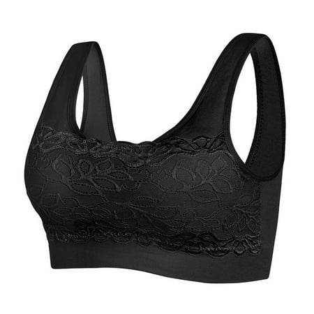 

Valcatch Wireless Bra Full-Coverage Wirefree Bra Lace Bralette Bra for Everyday Wear