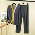 thumbnail image 2 of yievot Lounge Sets for Women Long Sleeved Cotton Two Piece Tops and Pants Pajamas Loungewear, 2 of 3