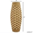thumbnail image 2 of Hosley 24 Inch High Brown Wood and Grass Floor Vase, 2 of 6