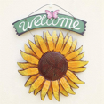 thumbnail image 4 of 2X Garden Welcome Signs Metal Hanging Decorative Sunflower Outside Hand-Painted Welcome Plaque for Front Door, 4 of 8