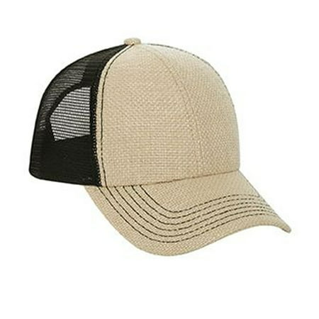 Burlap Mesh Cap - Otto Cap Burlap Low Profile Style Mesh Back Caps - Hat / Cap for Summer, Sports, Picnic, Casual wear and Reunion etc