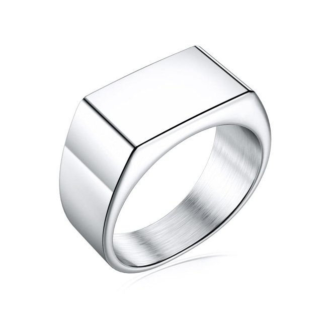Anillo Jiayiqi para hombre, anillo Punk Rock Smooth 316L de acero inoxidable, anillo de sello para hombre, joyería de fiesta de Hip Hop, venta al por mayor, anillo de boda para hombre Dengxun unisex