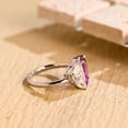 thumbnail image 3 of Jewelerix Plated White Gold Pear Cut Ring 2 CT Emerald Moissanite Diamond Engagement Ring Comfort Fit Wedding Gift For Her, 3 of 6