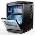 thumbnail image 3 of EUHOMY 30lbs Crescent Ice Maker, 1500 Cubes/Day, Ice Machine with Auto Cleaning, Dual-Side Tech, Timer, Black, 3 of 11